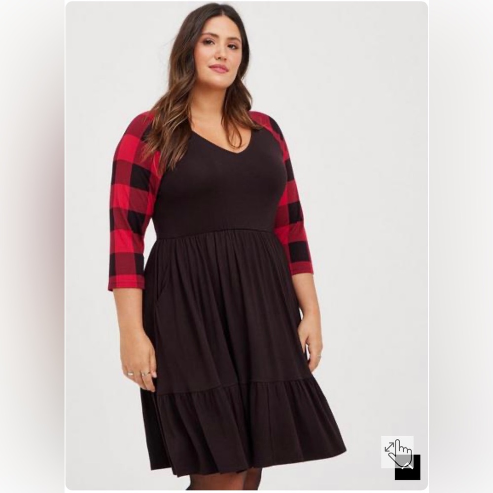 Raglan Mini Dress- Holiday dress - Christmas dress